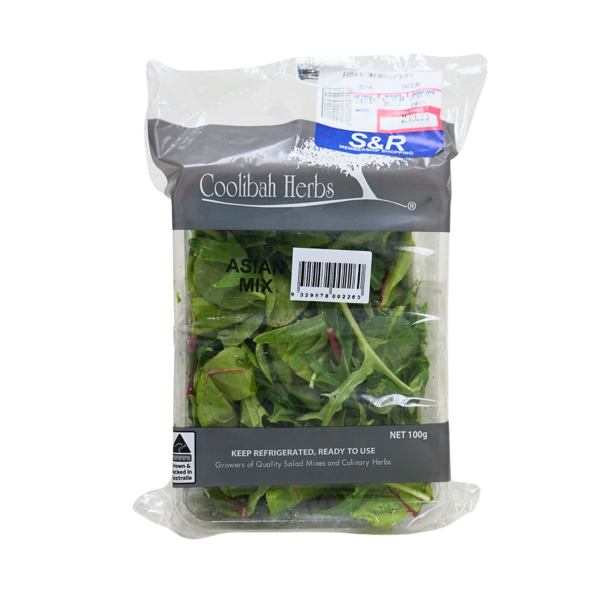 Coolibah Herbs Asian Mix Salad 100g Coolibah Herbs Asian Mix Salad 100g